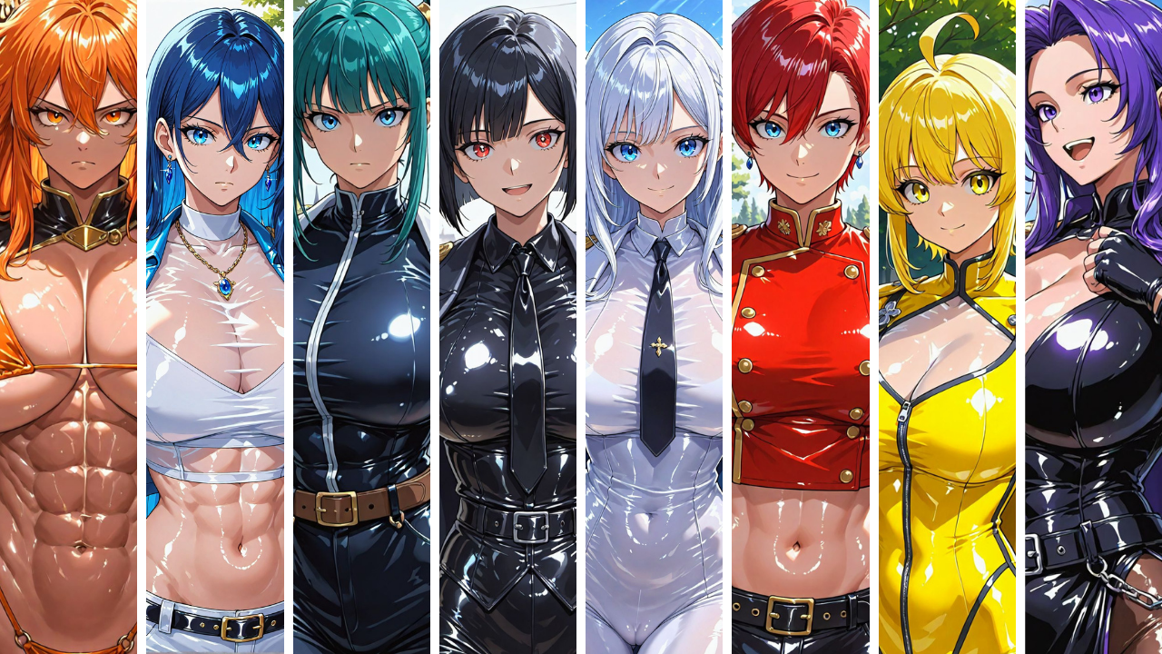 色輪騎士団の集合イラスト